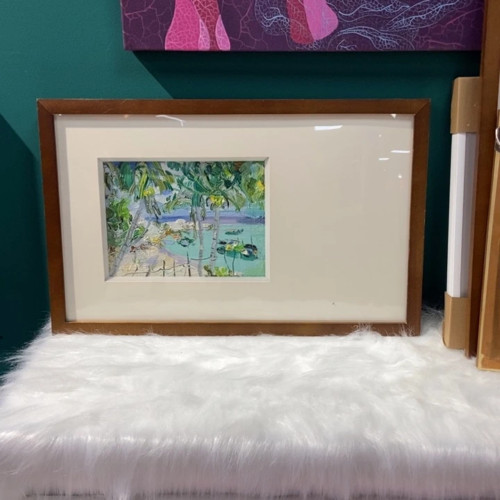7***3油画33.53带框王彬老师作品