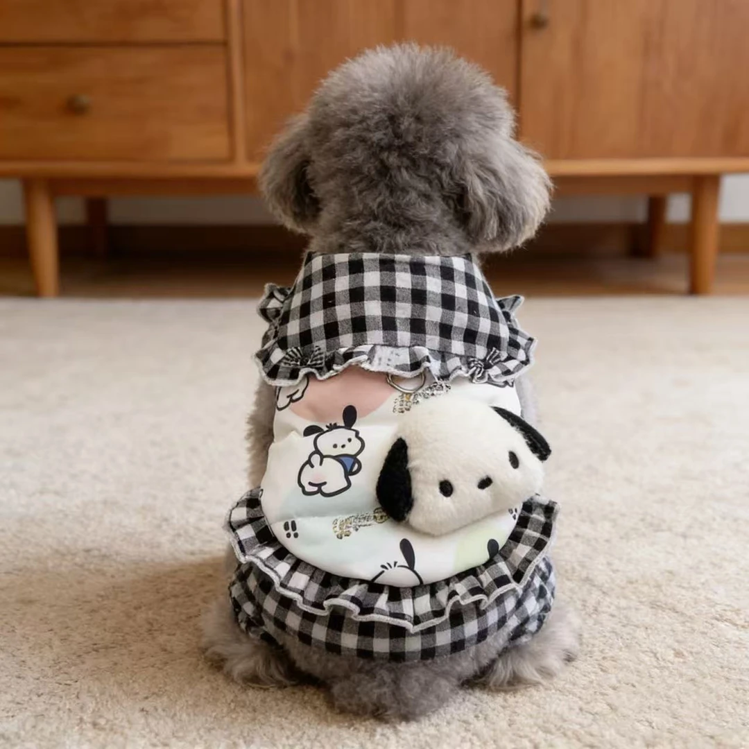 秋冬狗狗保暖棉服宠物马甲外套可爱雪纳瑞比熊猫咪可牵引棉服