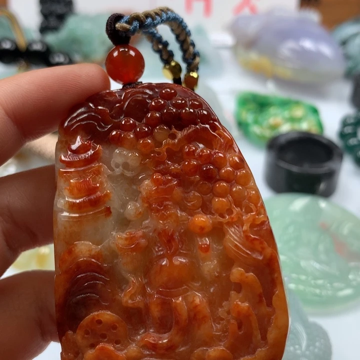 翡翠颈饰未镶嵌保真天然A货翡翠