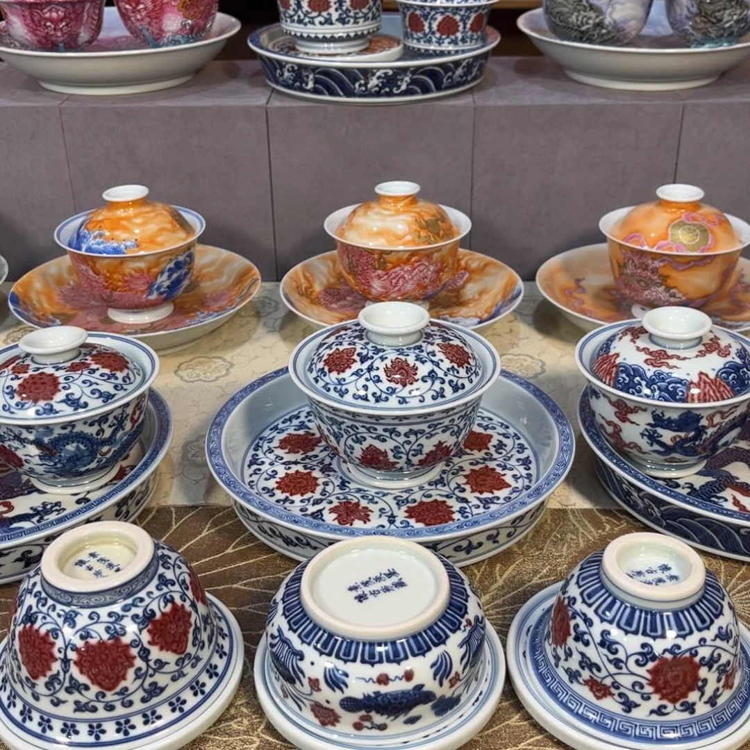 手绘茶具 新品开窑