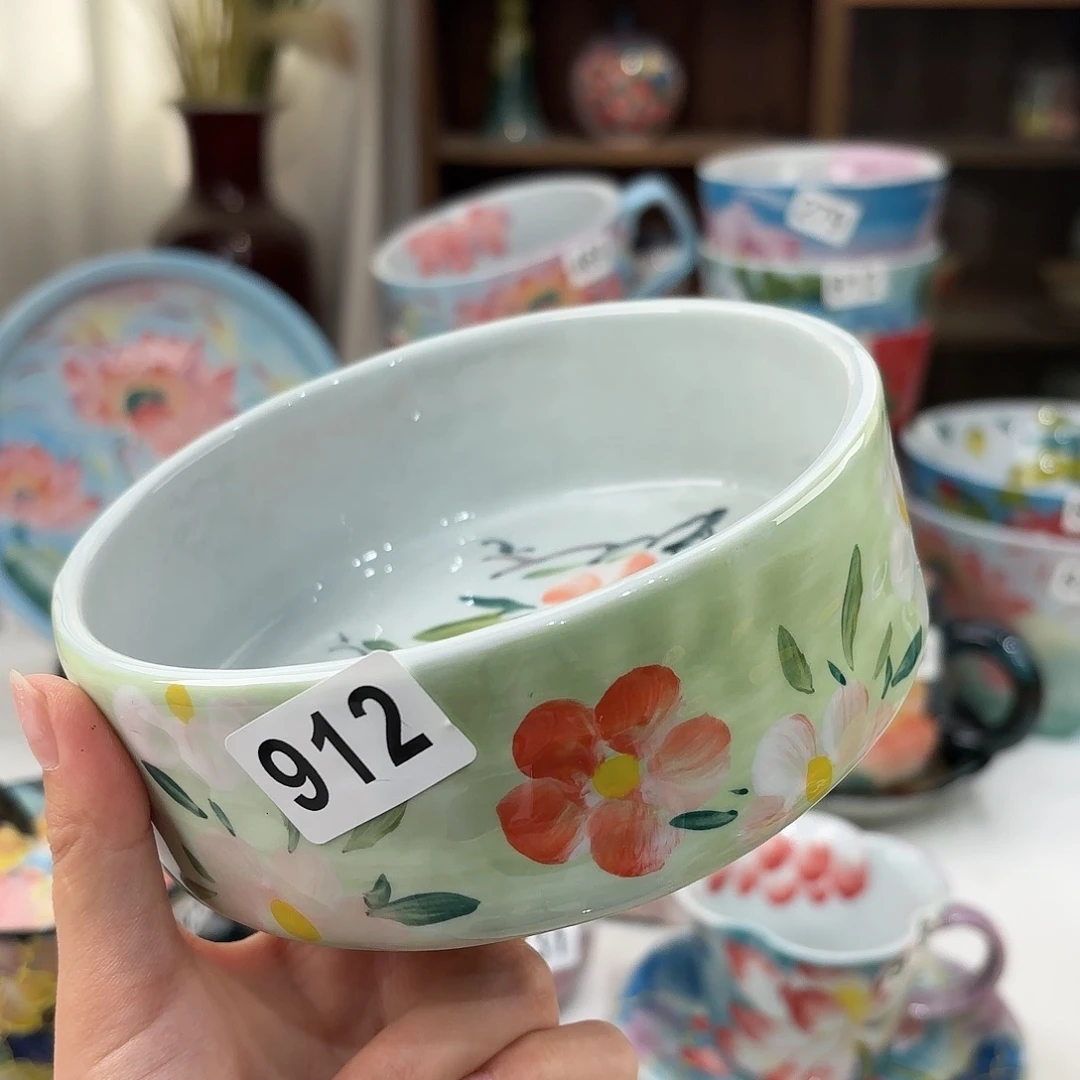 瓷片景德镇手绘高温釉下彩陶瓷茶具