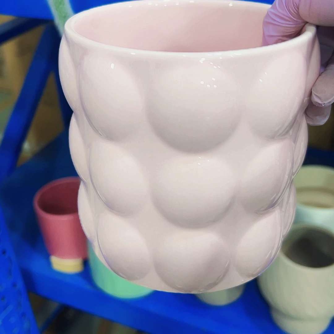 有孔外贸尾单陶瓷花盆凑单10米包邮