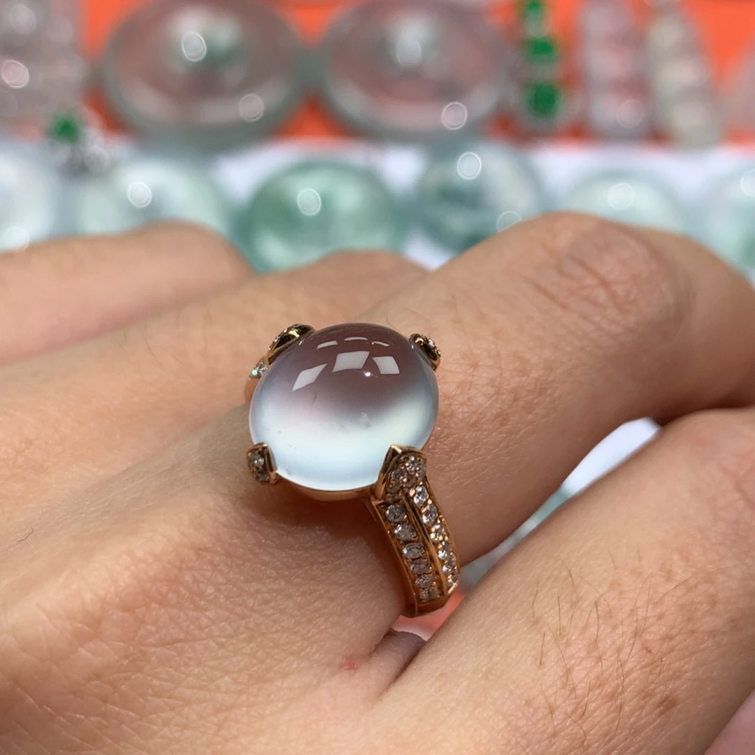 翡翠18K金镶嵌颈饰22