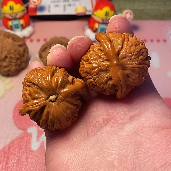 把件文玩核桃白狮子