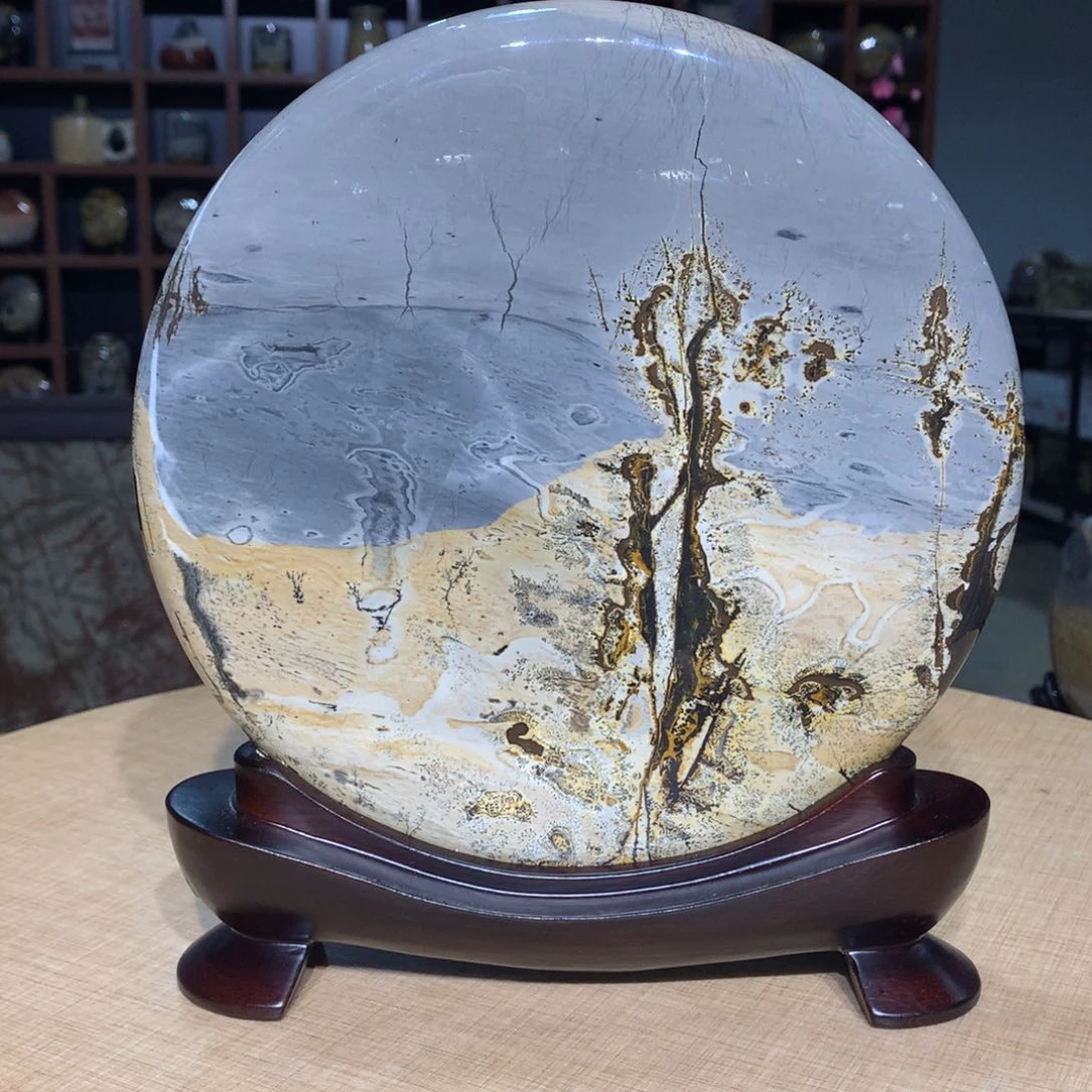 紫砂广西国画石摆件，收藏观赏