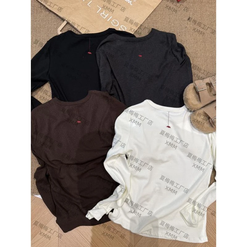 XMM【红色小象中袖T恤】时尚百搭潮流显瘦休闲纯色气质简约M6681171