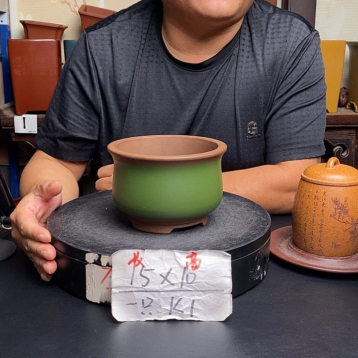 紫砂花盆货号一只KK1