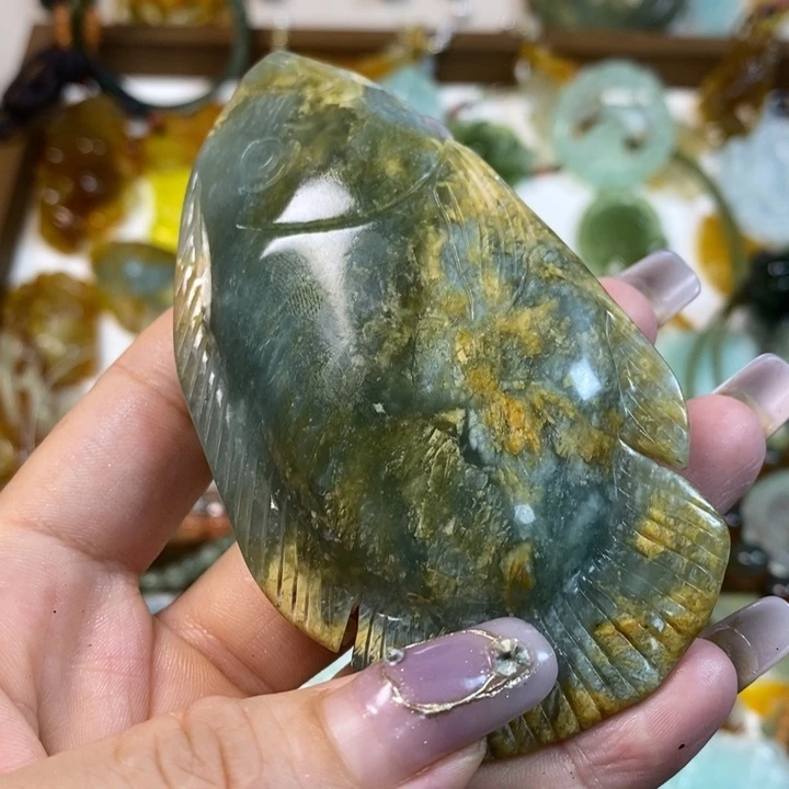 蛇纹石玉未镶嵌手把南****^