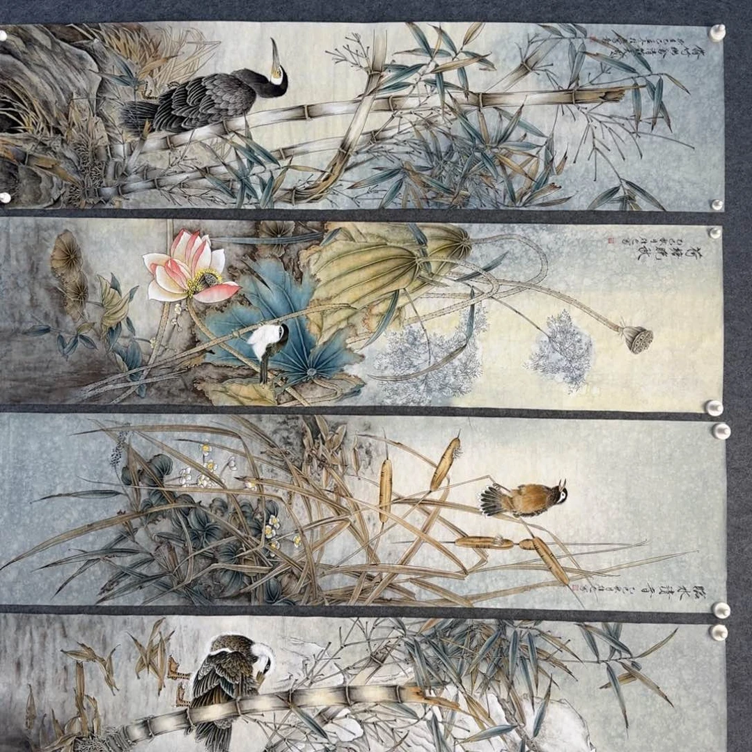 国画纯手绘山水花鸟
