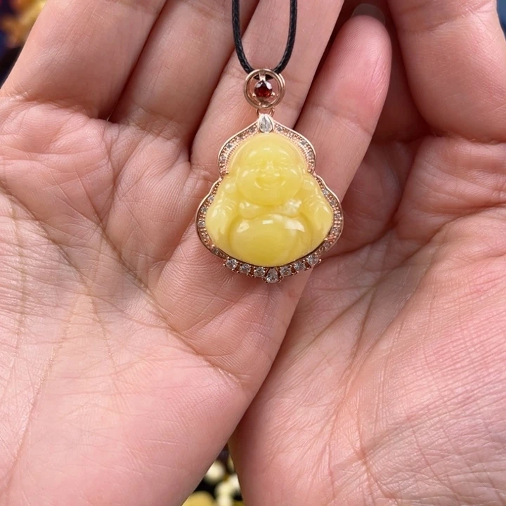 琥珀珠宝奇石银S925镶嵌琥珀，