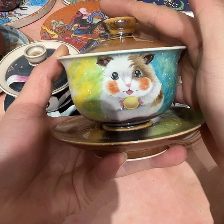 手绘陶瓷杯子景德镇