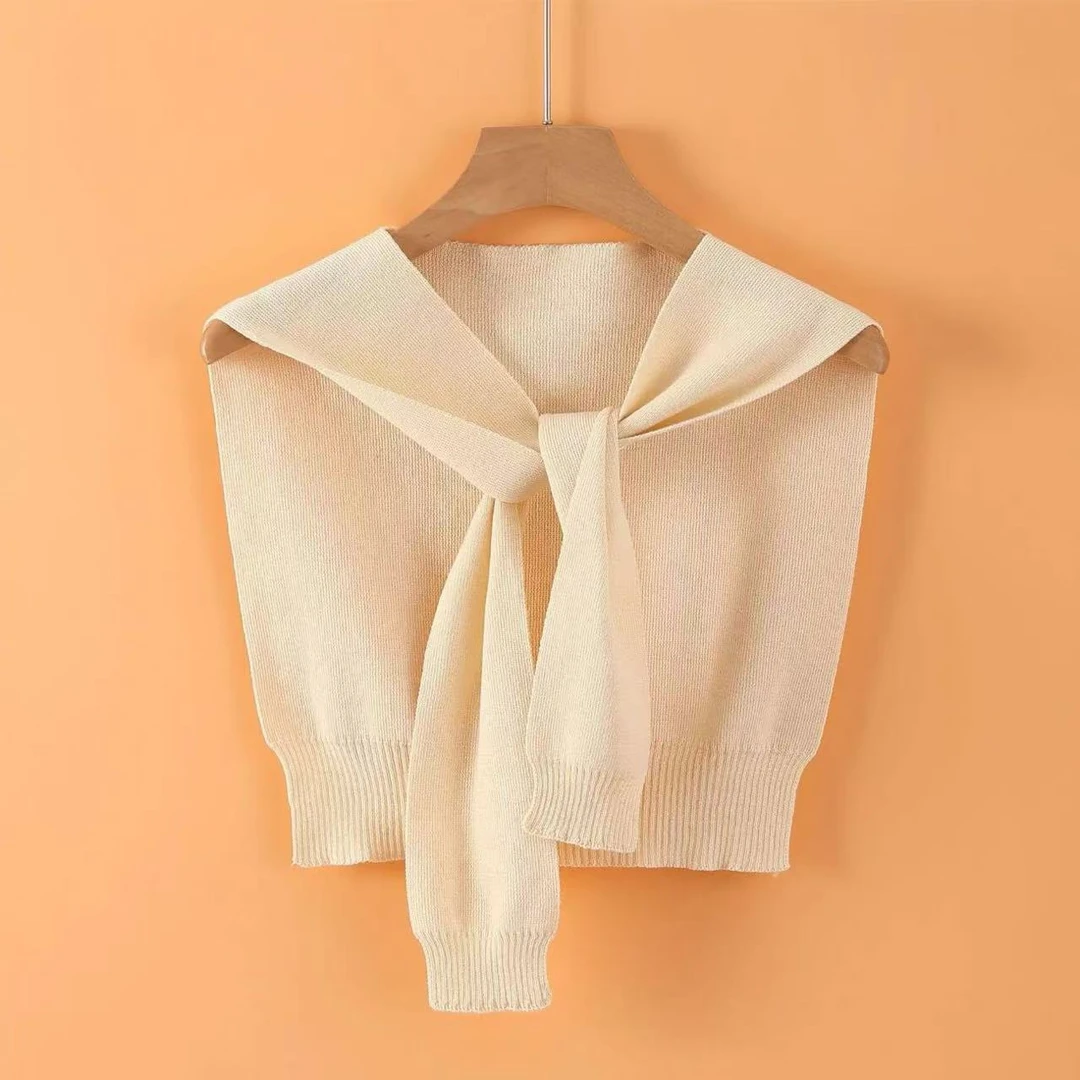 针织斗篷夏季披肩女短款上衣外搭搭肩护颈围巾新款