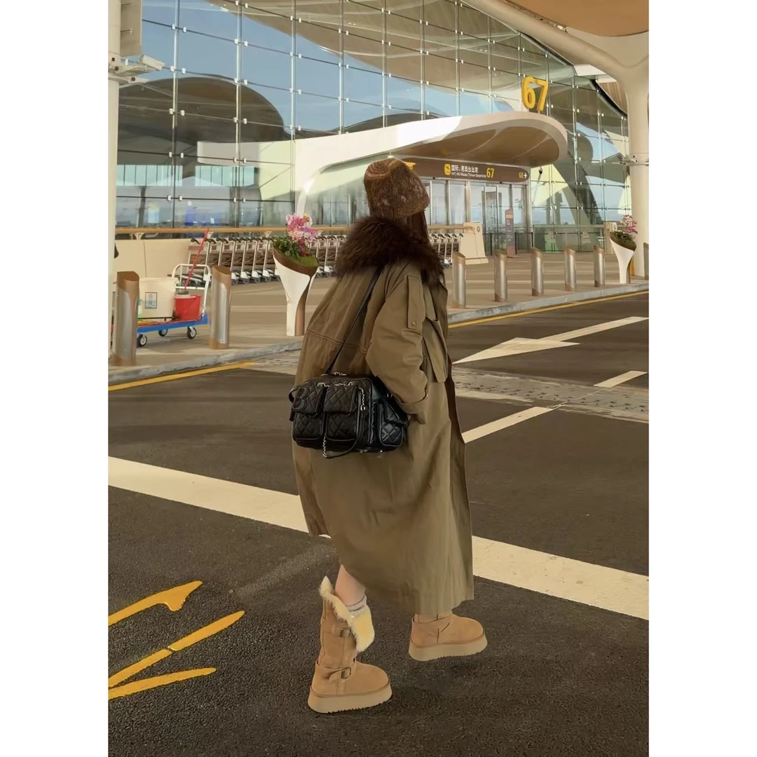 【陶格X】进口“貉子毛领”200g白鹅绒“外套25D4C3809