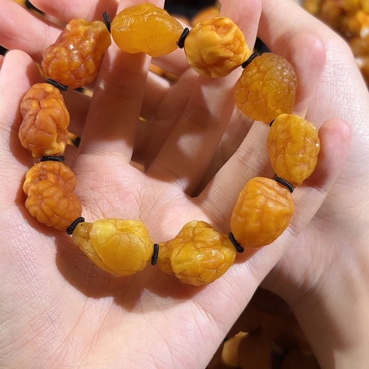 琥珀未镶嵌手链蜜蜡海漂手串