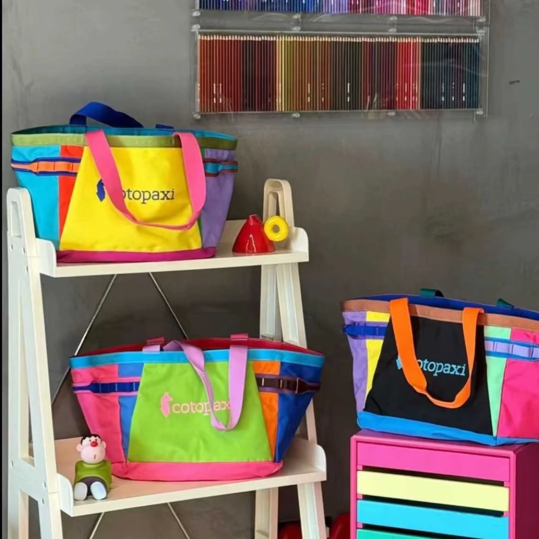 【年终特惠】30L美洲羊驼托特包大容量多巴胺撞色户外差旅游手提包