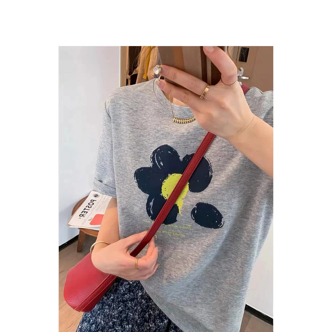 【乔恩姐姐专属】新款夏季印花圆领正肩短袖宽松百搭女士T恤