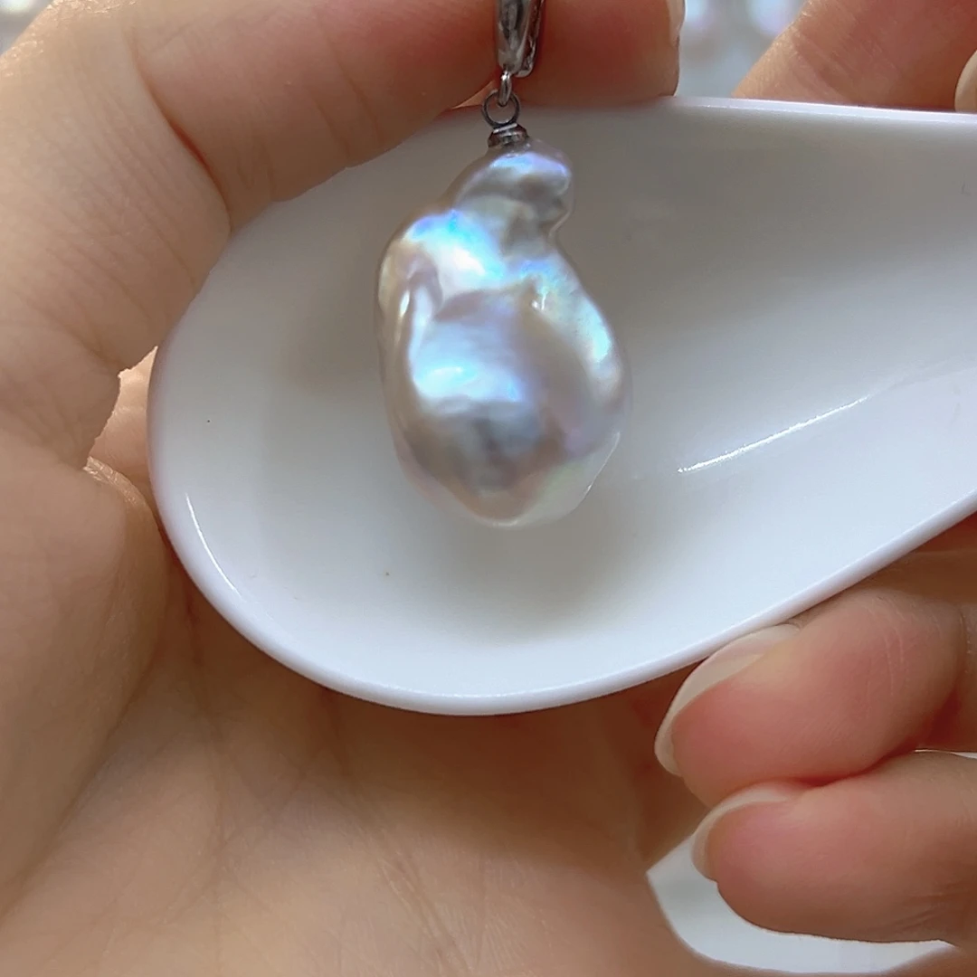 颈饰银S925镶嵌淡水珍珠