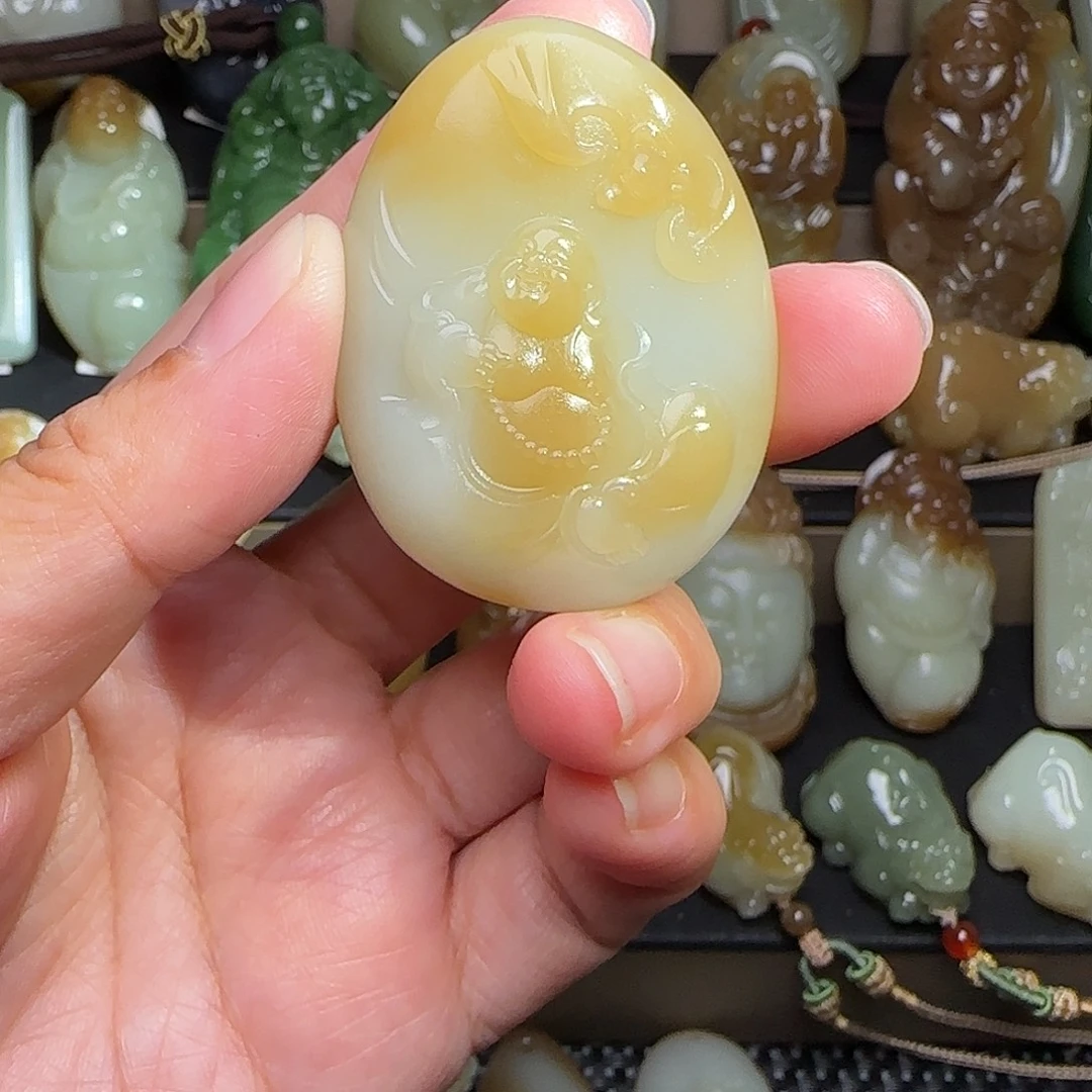 粗***饭颈饰未镶嵌和田玉