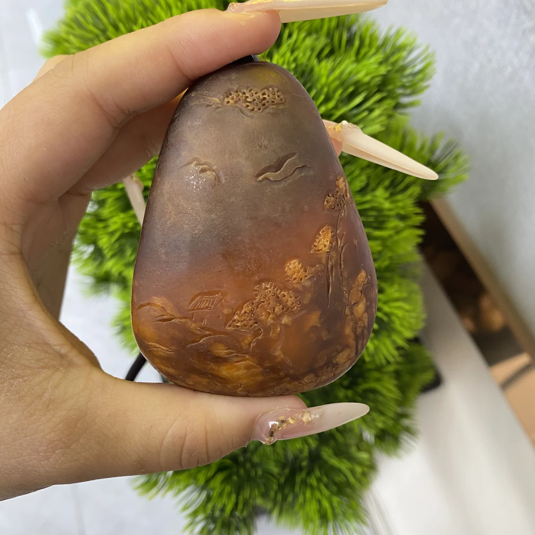 石包沁色山水首饰未镶嵌