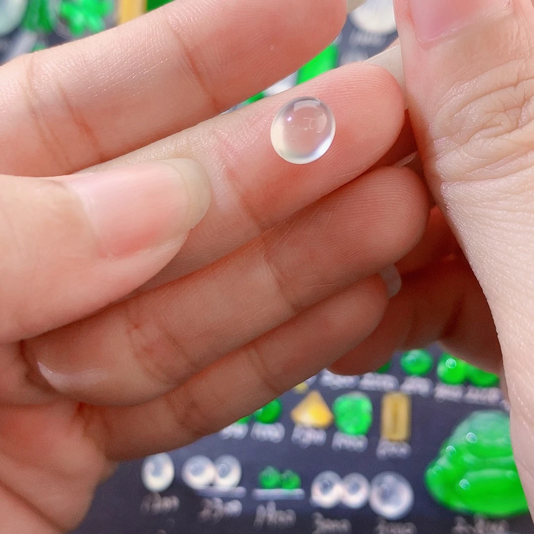 翡翠未镶嵌颈饰玻璃种白钢蛋