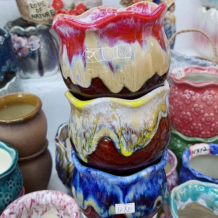 有孔，满10元发货多肉陶瓷花盆