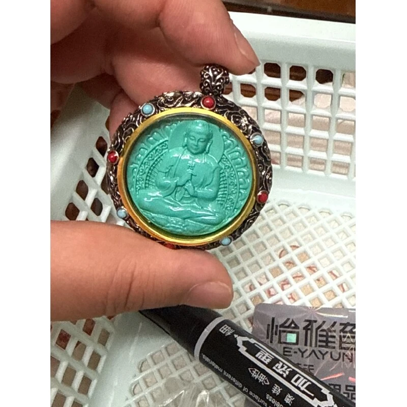 j55 精工雕背后六字真言可转动