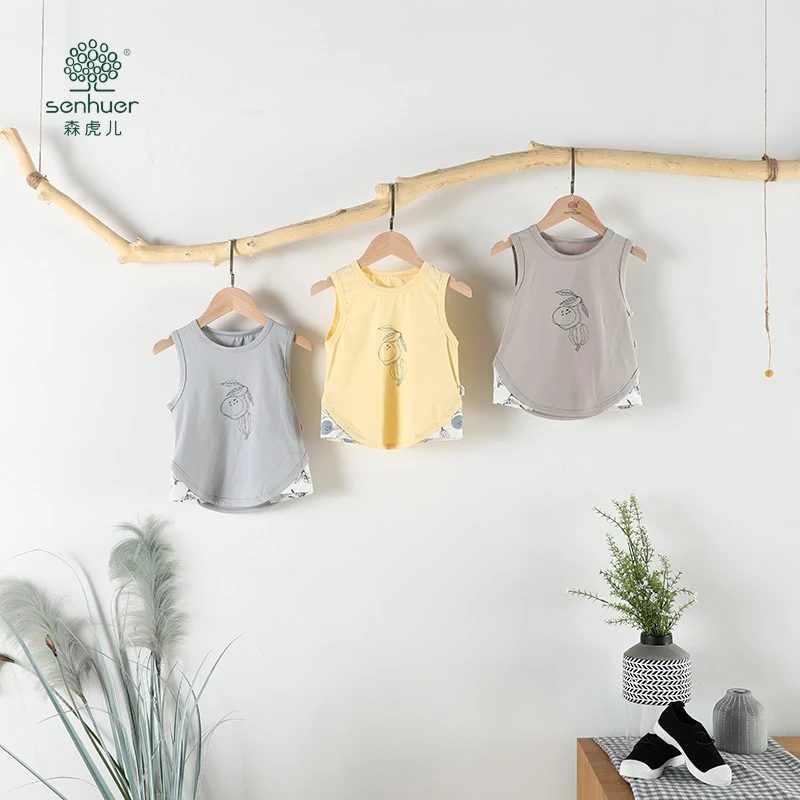 纯色休闲风森系小童背心2231011167