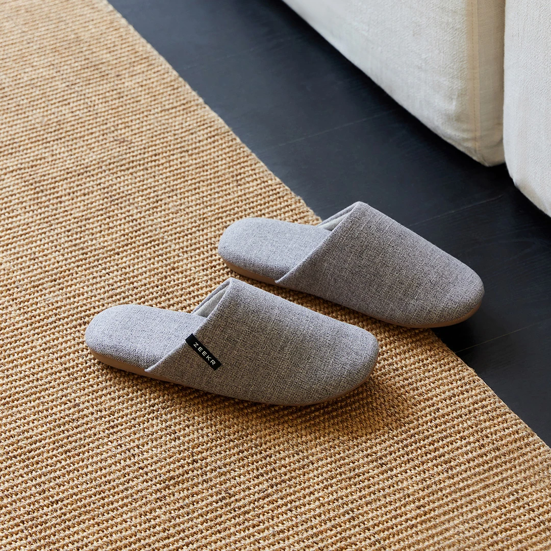 极氪四季拖鞋灰色米色情侣透气包头居家软底