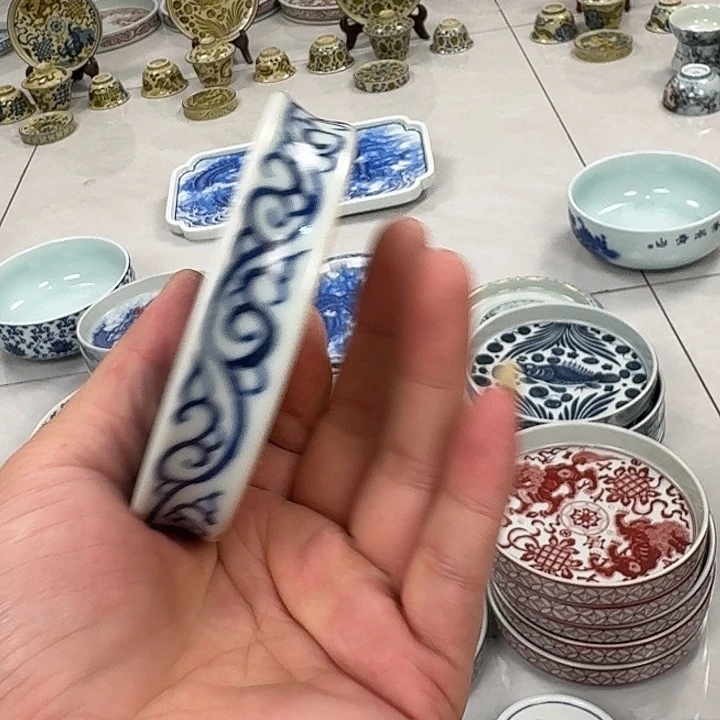 瓷片青花一路连科盖直景德镇