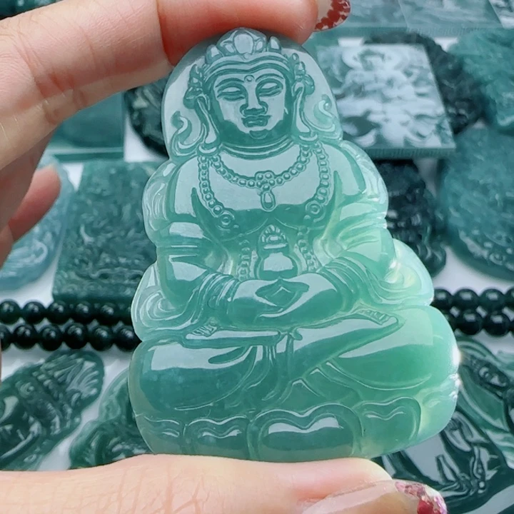 翡翠未镶嵌颈饰多样性发货天然A货翡翠