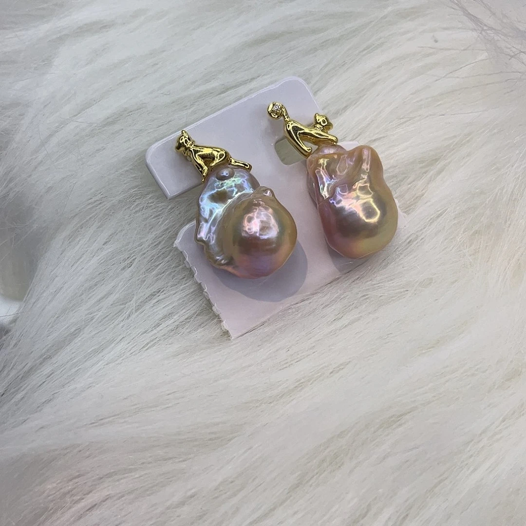 合金耳饰淡水珍珠