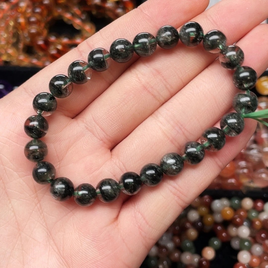 未镶嵌手链水晶绿幽灵8.4