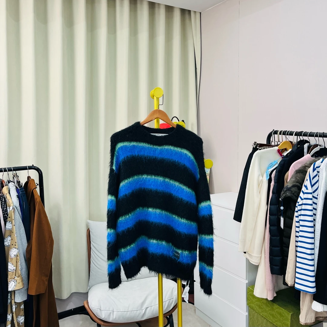 99新  Alexander wang 马海毛条纹毛衣 S码