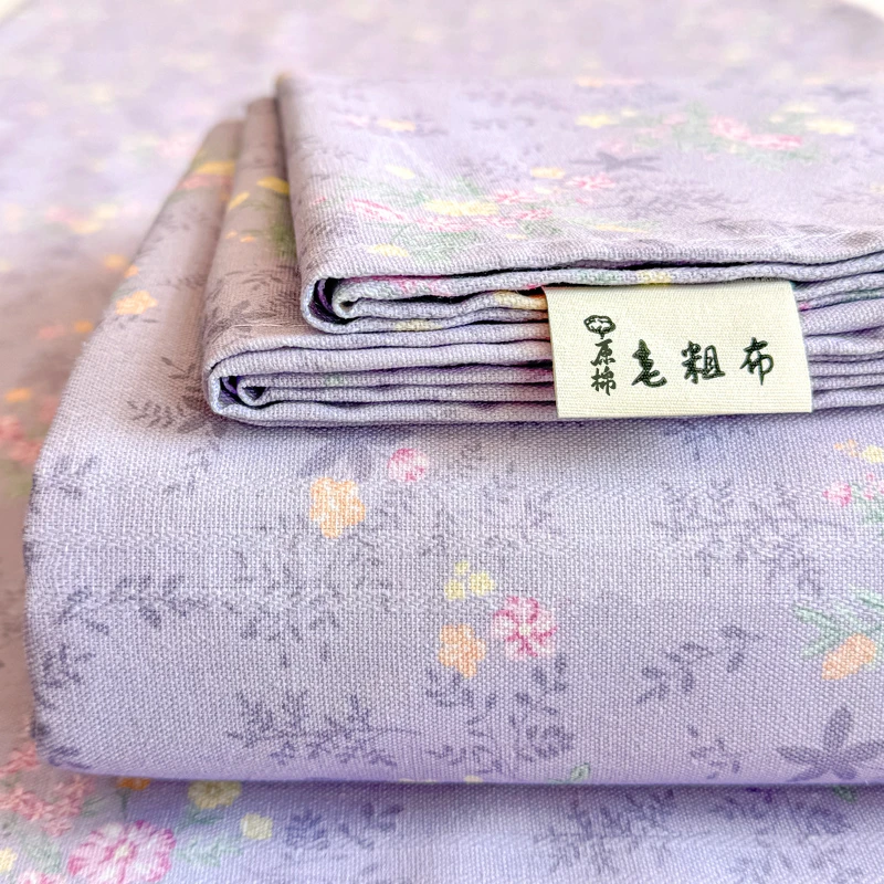 老粗布亲肤柔软2025新款小清新碎花床单亚麻印花被单学生宿舍单夏