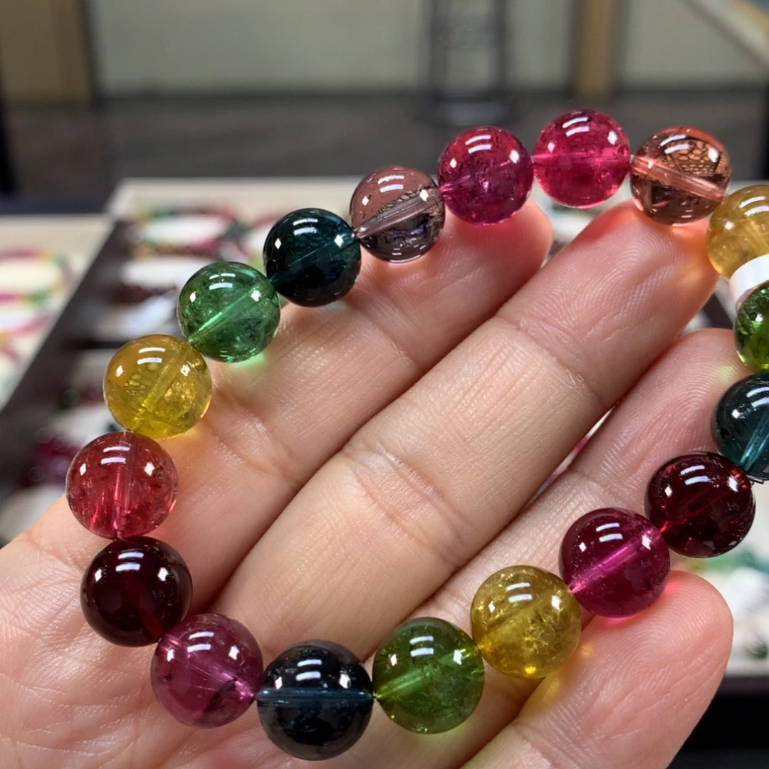 碧玺未镶嵌手链11左右