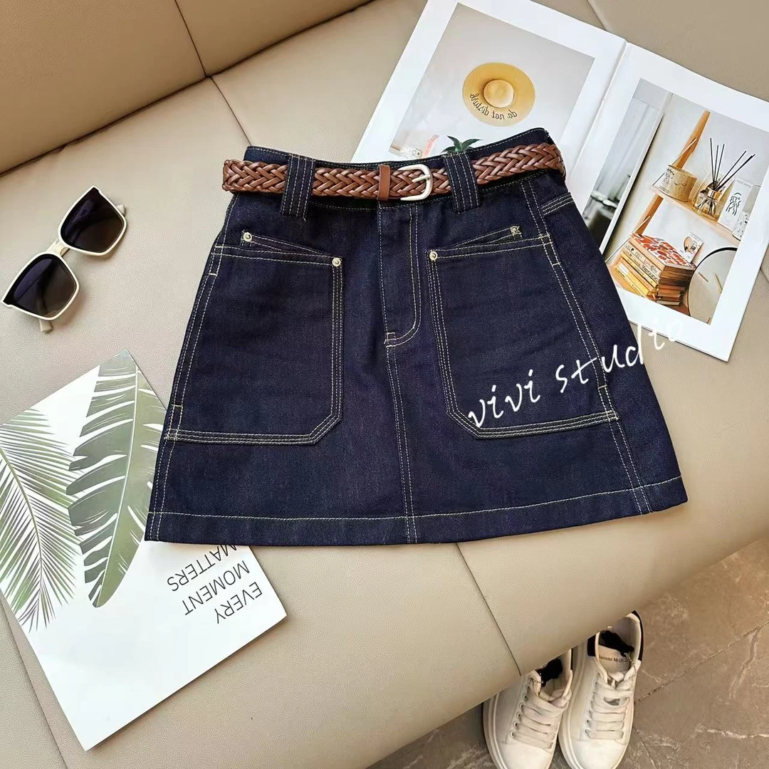 【染夏】夏季百搭显瘦高腰休闲韩版牛仔裙BQ1157