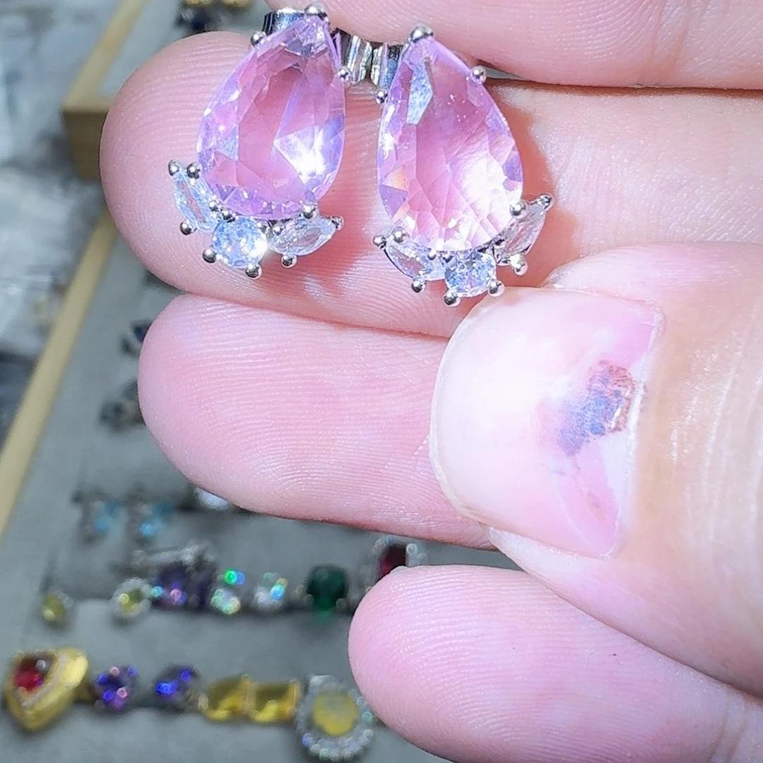 托帕石戒指银S925镶嵌