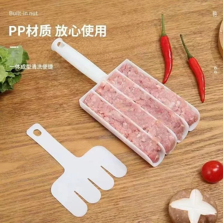手工厨房四联肉丸制作器鱼丸肉丸子模具三连虾滑器肉馅料理器团子