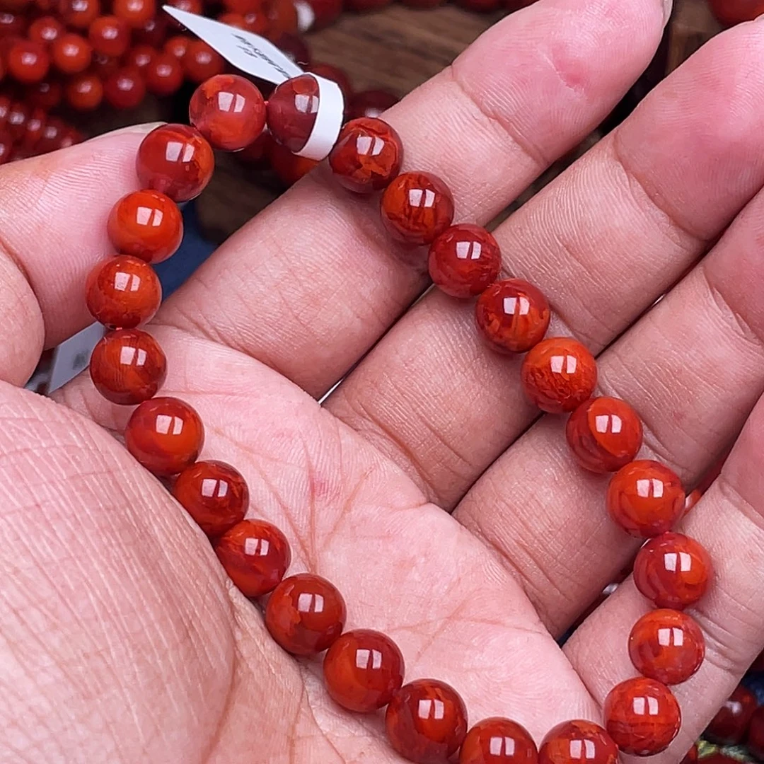 用***3南红玛瑙未镶嵌手链南红瓦西卡8火焰原矿