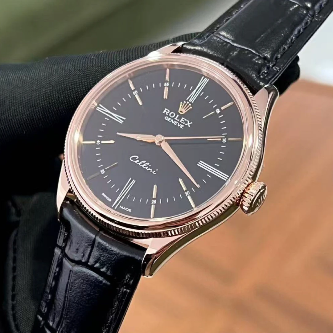 95新 Rolex/劳力士 劳力士切利尼自动机械表经典黑盘腕表名表手表