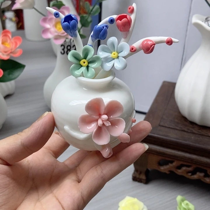 陶瓷手工制作陶瓷花