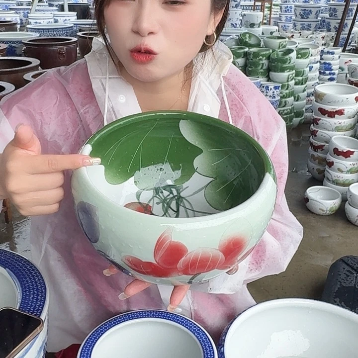 瓷片直径23厘米高13……