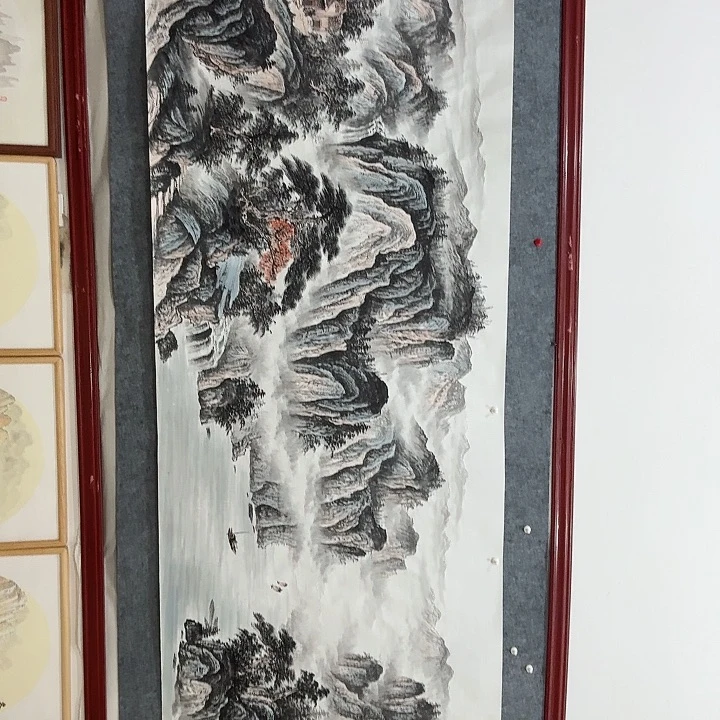 国画手绘国画云峰千里秀