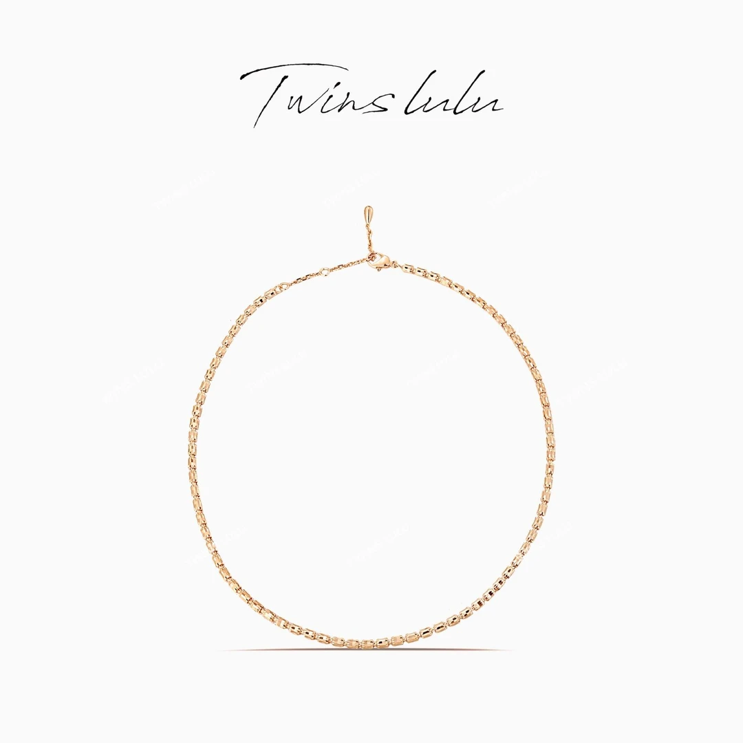 TWINS LULU 925银 镀k金 【夏上新】简约圆柱珠珠项链TSJ9743