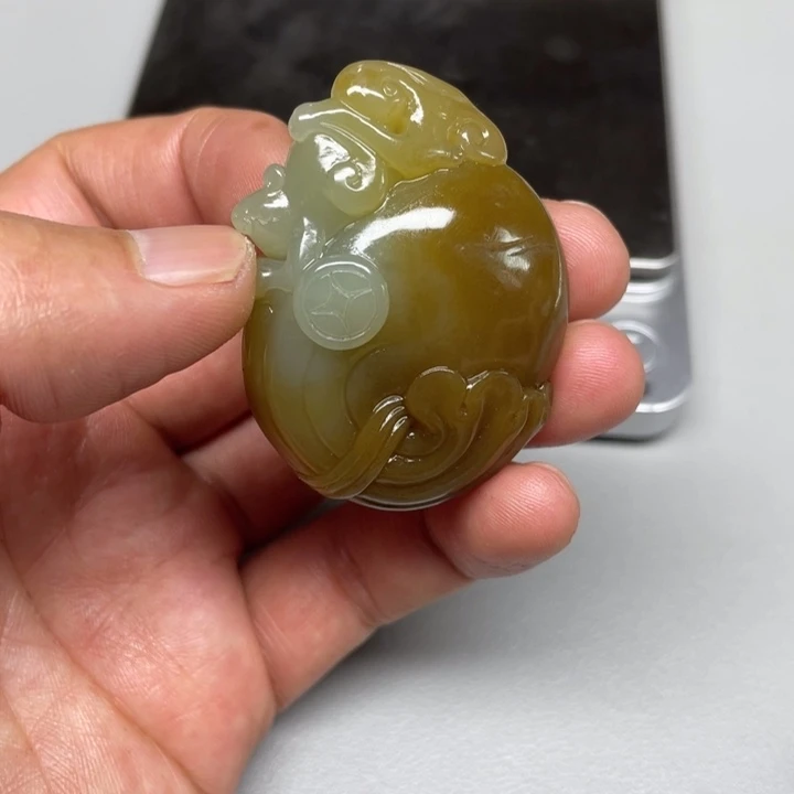 和田玉吊坠(不含链)未镶嵌涛***#