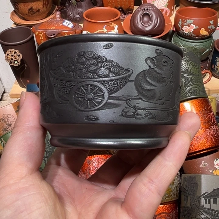 茶杯紫砂宜兴紫砂主人杯