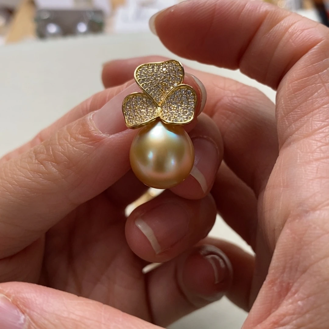 海水珍珠颈饰银S925镶嵌