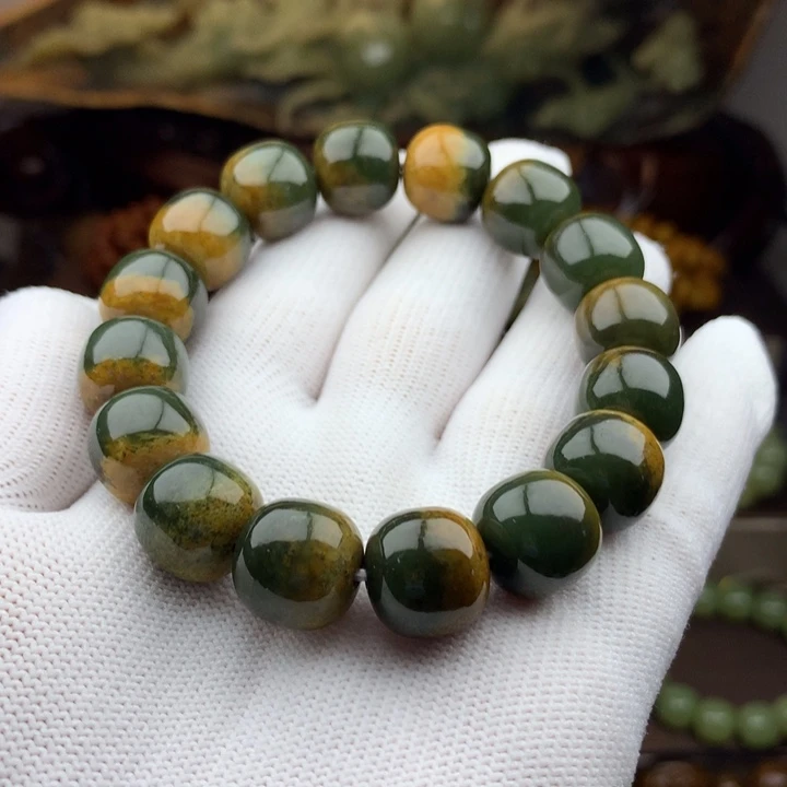 岫岩河磨玉（透闪石质玉）未镶嵌手链