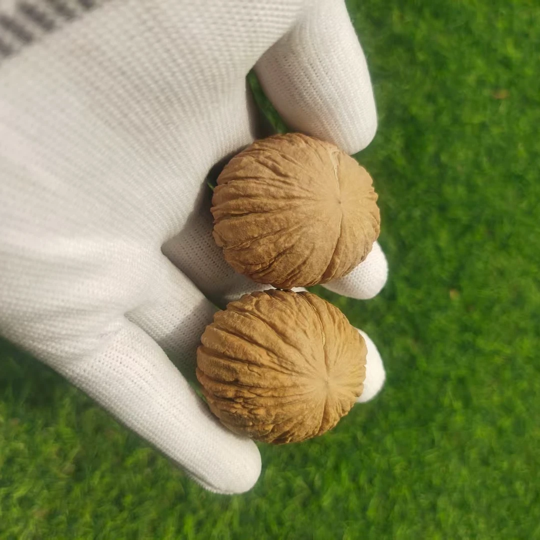 精品文玩纯种黑核桃元宝手捻