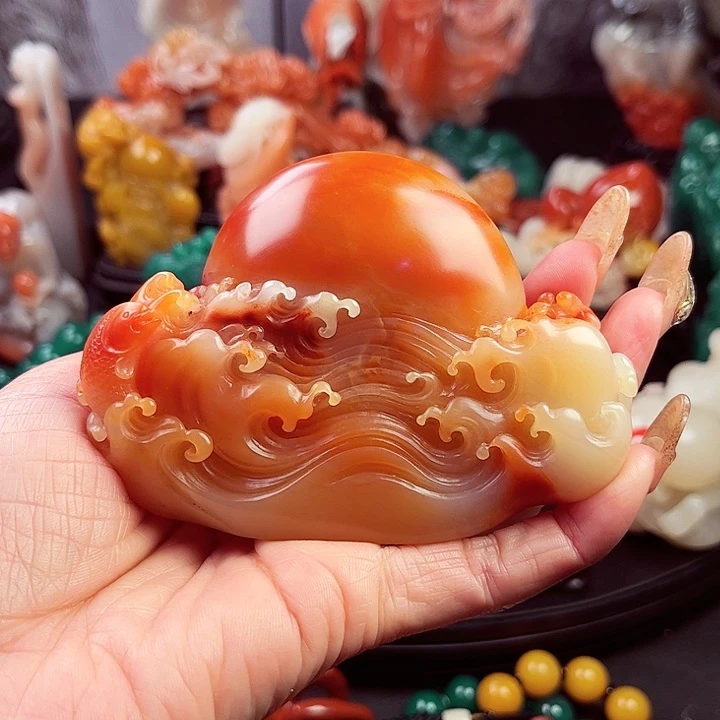 寿山石梅****人福建省雕刻